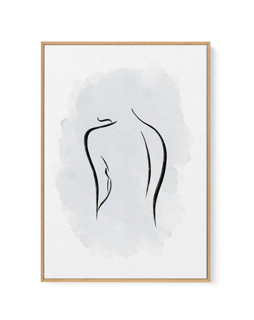 Abstract Body I | Periwinkle Blue | Framed Canvas-CANVAS-You can shop wall art online with Olive et Oriel for everything from abstract art to fun kids wall art. Our beautiful modern art prints and canvas art are available from large canvas prints to wall art paintings and our proudly Australian artwork collection offers only the highest quality framed large wall art and canvas art Australia - You can buy fashion photography prints or Hampton print posters and paintings on canvas from Olive et Or