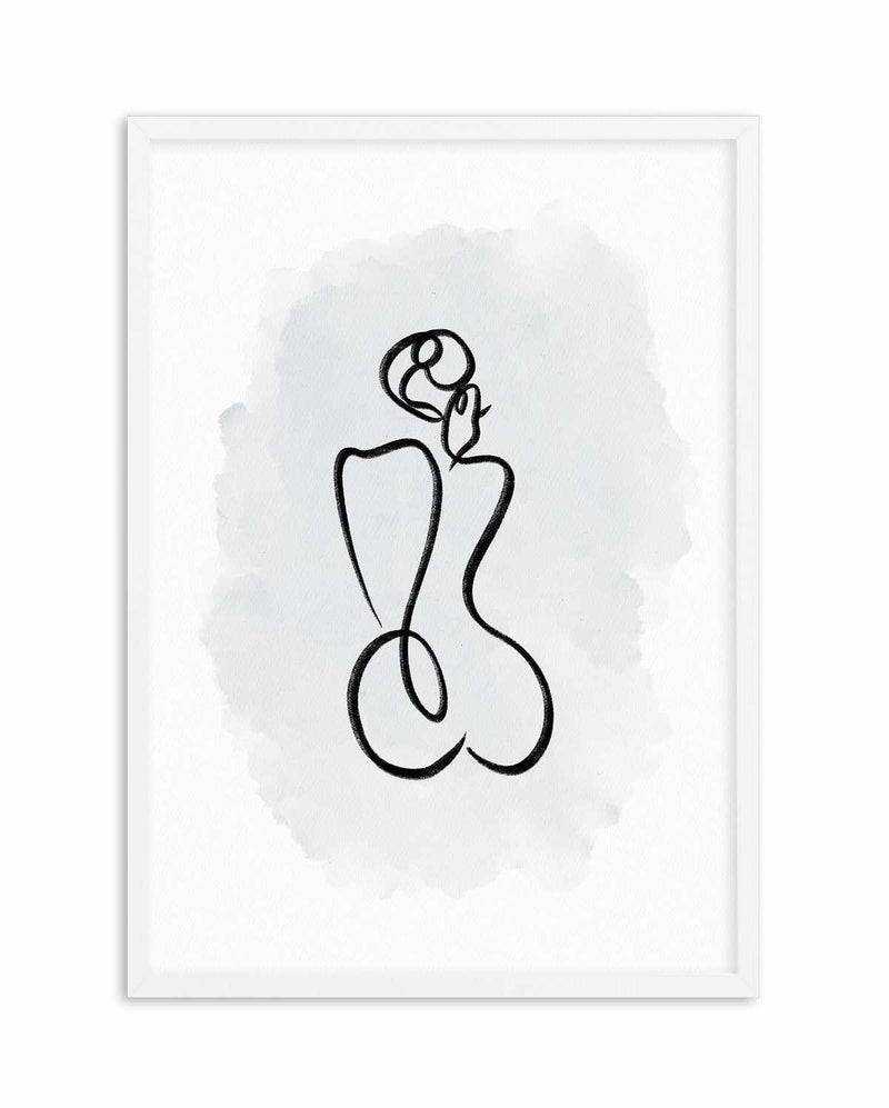 Abstract Body II | Periwinkle Blue Art Print-PRINT-Olive et Oriel-Olive et Oriel-A5 | 5.8" x 8.3" | 14.8 x 21cm-White-With White Border-Buy-Australian-Art-Prints-Online-with-Olive-et-Oriel-Your-Artwork-Specialists-Austrailia-Decorate-With-Coastal-Photo-Wall-Art-Prints-From-Our-Beach-House-Artwork-Collection-Fine-Poster-and-Framed-Artwork