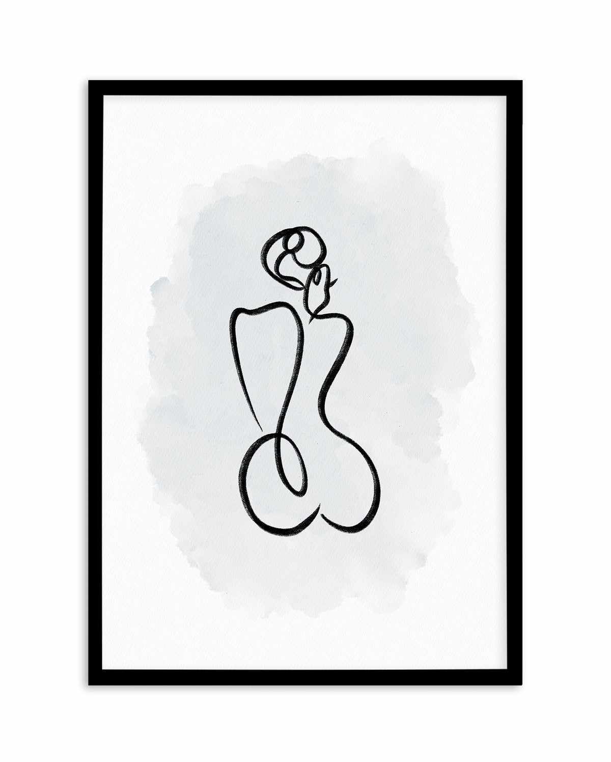 Abstract Body II | Periwinkle Blue Art Print-PRINT-Olive et Oriel-Olive et Oriel-A5 | 5.8" x 8.3" | 14.8 x 21cm-Black-With White Border-Buy-Australian-Art-Prints-Online-with-Olive-et-Oriel-Your-Artwork-Specialists-Austrailia-Decorate-With-Coastal-Photo-Wall-Art-Prints-From-Our-Beach-House-Artwork-Collection-Fine-Poster-and-Framed-Artwork