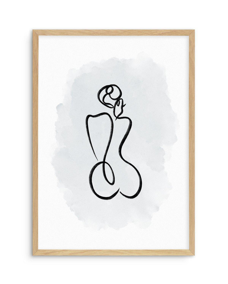 Abstract Body II | Periwinkle Blue Art Print-PRINT-Olive et Oriel-Olive et Oriel-A5 | 5.8" x 8.3" | 14.8 x 21cm-Oak-With White Border-Buy-Australian-Art-Prints-Online-with-Olive-et-Oriel-Your-Artwork-Specialists-Austrailia-Decorate-With-Coastal-Photo-Wall-Art-Prints-From-Our-Beach-House-Artwork-Collection-Fine-Poster-and-Framed-Artwork