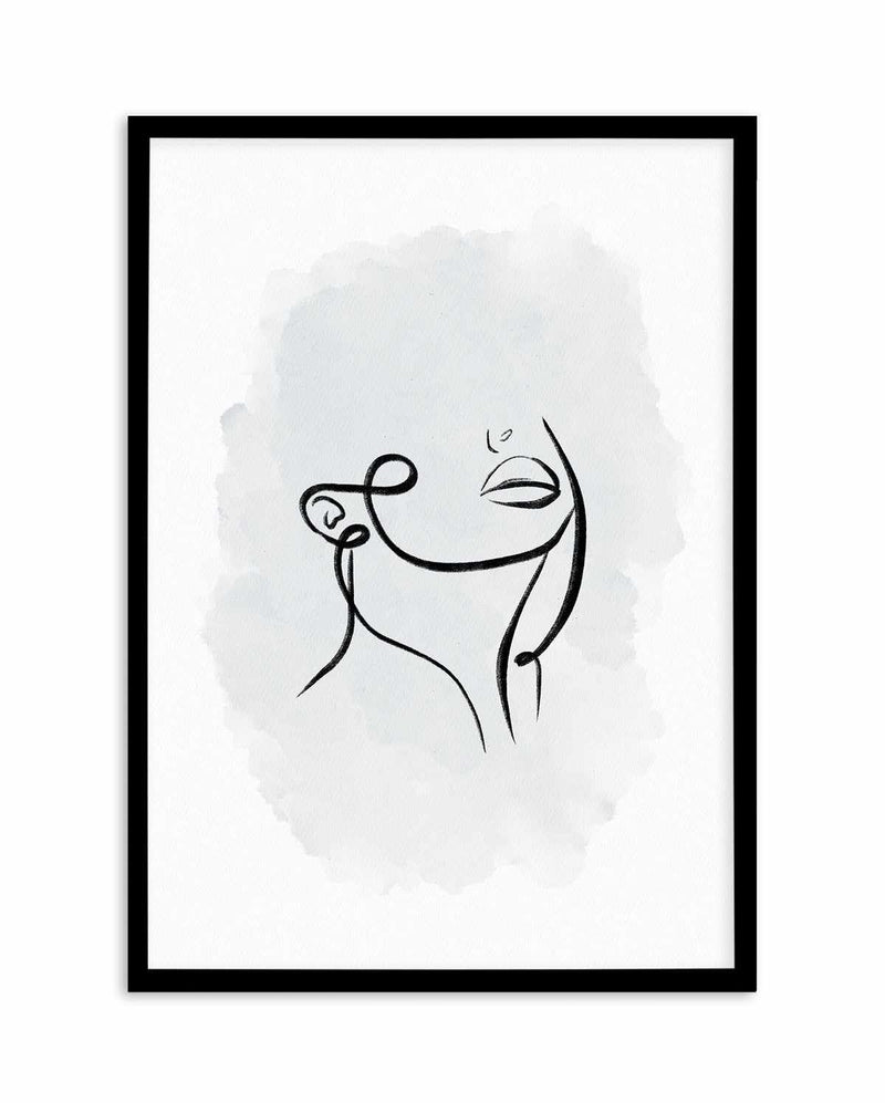 Abstract Body III | Periwinkle Blue Art Print-PRINT-Olive et Oriel-Olive et Oriel-A5 | 5.8" x 8.3" | 14.8 x 21cm-Black-With White Border-Buy-Australian-Art-Prints-Online-with-Olive-et-Oriel-Your-Artwork-Specialists-Austrailia-Decorate-With-Coastal-Photo-Wall-Art-Prints-From-Our-Beach-House-Artwork-Collection-Fine-Poster-and-Framed-Artwork