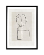 Abstract Face Line Art Art Print-PRINT-Olive et Oriel-Olive et Oriel-A5 | 5.8" x 8.3" | 14.8 x 21cm-Black-With White Border-Buy-Australian-Art-Prints-Online-with-Olive-et-Oriel-Your-Artwork-Specialists-Austrailia-Decorate-With-Coastal-Photo-Wall-Art-Prints-From-Our-Beach-House-Artwork-Collection-Fine-Poster-and-Framed-Artwork