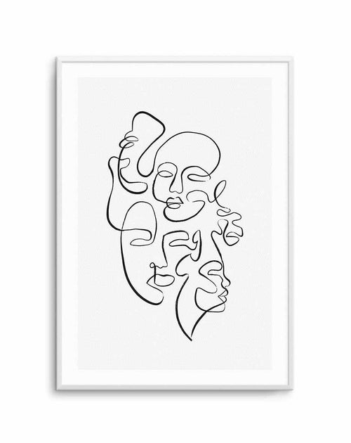 Abstract Faces I | Classic Art Print-PRINT-Olive et Oriel-Olive et Oriel-A5 | 5.8" x 8.3" | 14.8 x 21cm-Unframed Art Print-With White Border-Buy-Australian-Art-Prints-Online-with-Olive-et-Oriel-Your-Artwork-Specialists-Austrailia-Decorate-With-Coastal-Photo-Wall-Art-Prints-From-Our-Beach-House-Artwork-Collection-Fine-Poster-and-Framed-Artwork