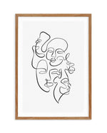 Abstract Faces I | Classic Art Print-PRINT-Olive et Oriel-Olive et Oriel-Buy-Australian-Art-Prints-Online-with-Olive-et-Oriel-Your-Artwork-Specialists-Austrailia-Decorate-With-Coastal-Photo-Wall-Art-Prints-From-Our-Beach-House-Artwork-Collection-Fine-Poster-and-Framed-Artwork