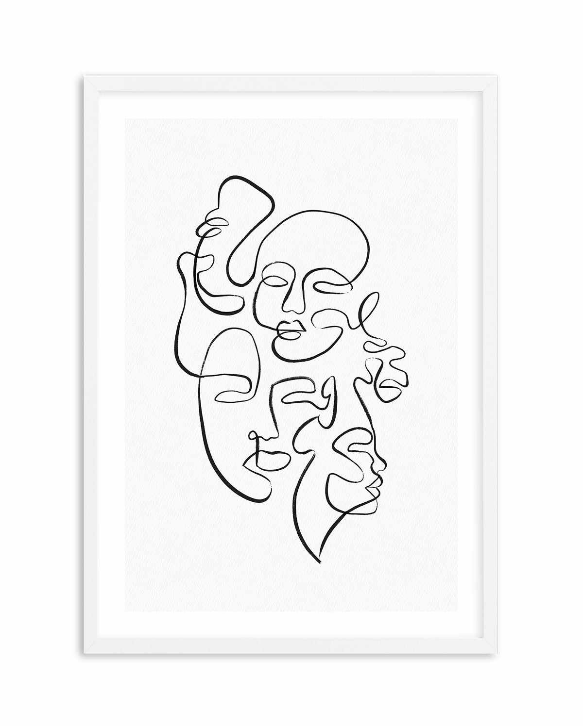 Abstract Faces I | Classic Art Print-PRINT-Olive et Oriel-Olive et Oriel-A5 | 5.8" x 8.3" | 14.8 x 21cm-White-With White Border-Buy-Australian-Art-Prints-Online-with-Olive-et-Oriel-Your-Artwork-Specialists-Austrailia-Decorate-With-Coastal-Photo-Wall-Art-Prints-From-Our-Beach-House-Artwork-Collection-Fine-Poster-and-Framed-Artwork