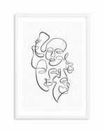 Abstract Faces I | Classic Art Print-PRINT-Olive et Oriel-Olive et Oriel-A5 | 5.8" x 8.3" | 14.8 x 21cm-White-With White Border-Buy-Australian-Art-Prints-Online-with-Olive-et-Oriel-Your-Artwork-Specialists-Austrailia-Decorate-With-Coastal-Photo-Wall-Art-Prints-From-Our-Beach-House-Artwork-Collection-Fine-Poster-and-Framed-Artwork