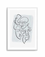 Abstract Faces I | Periwinkle Art Print-PRINT-Olive et Oriel-Olive et Oriel-A5 | 5.8" x 8.3" | 14.8 x 21cm-Unframed Art Print-With White Border-Buy-Australian-Art-Prints-Online-with-Olive-et-Oriel-Your-Artwork-Specialists-Austrailia-Decorate-With-Coastal-Photo-Wall-Art-Prints-From-Our-Beach-House-Artwork-Collection-Fine-Poster-and-Framed-Artwork