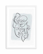 Abstract Faces I | Periwinkle Art Print-PRINT-Olive et Oriel-Olive et Oriel-A5 | 5.8" x 8.3" | 14.8 x 21cm-White-With White Border-Buy-Australian-Art-Prints-Online-with-Olive-et-Oriel-Your-Artwork-Specialists-Austrailia-Decorate-With-Coastal-Photo-Wall-Art-Prints-From-Our-Beach-House-Artwork-Collection-Fine-Poster-and-Framed-Artwork