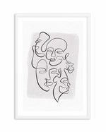Abstract Faces I | Rouge Art Print-PRINT-Olive et Oriel-Olive et Oriel-A5 | 5.8" x 8.3" | 14.8 x 21cm-White-With White Border-Buy-Australian-Art-Prints-Online-with-Olive-et-Oriel-Your-Artwork-Specialists-Austrailia-Decorate-With-Coastal-Photo-Wall-Art-Prints-From-Our-Beach-House-Artwork-Collection-Fine-Poster-and-Framed-Artwork