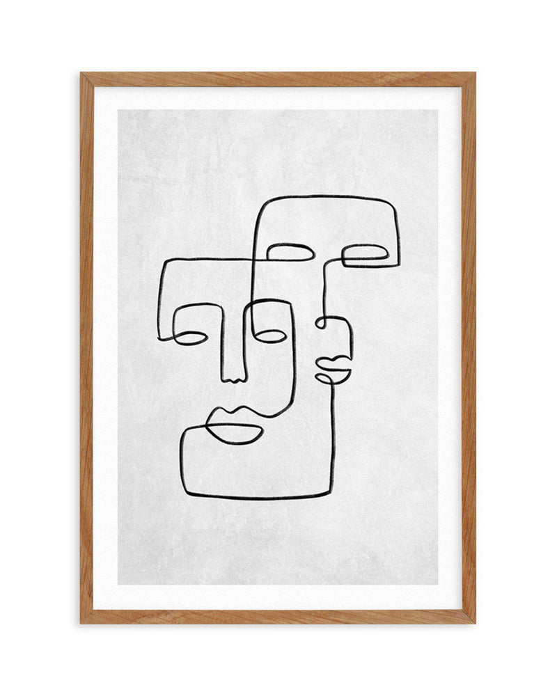 Abstract Faces II | On Concrete Art Print-PRINT-Olive et Oriel-Olive et Oriel-Buy-Australian-Art-Prints-Online-with-Olive-et-Oriel-Your-Artwork-Specialists-Austrailia-Decorate-With-Coastal-Photo-Wall-Art-Prints-From-Our-Beach-House-Artwork-Collection-Fine-Poster-and-Framed-Artwork