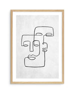 Abstract Faces II | On Concrete Art Print-PRINT-Olive et Oriel-Olive et Oriel-A5 | 5.8" x 8.3" | 14.8 x 21cm-Oak-With White Border-Buy-Australian-Art-Prints-Online-with-Olive-et-Oriel-Your-Artwork-Specialists-Austrailia-Decorate-With-Coastal-Photo-Wall-Art-Prints-From-Our-Beach-House-Artwork-Collection-Fine-Poster-and-Framed-Artwork