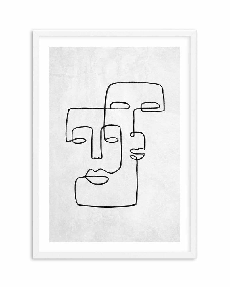 Abstract Faces II | On Concrete Art Print-PRINT-Olive et Oriel-Olive et Oriel-A5 | 5.8" x 8.3" | 14.8 x 21cm-White-With White Border-Buy-Australian-Art-Prints-Online-with-Olive-et-Oriel-Your-Artwork-Specialists-Austrailia-Decorate-With-Coastal-Photo-Wall-Art-Prints-From-Our-Beach-House-Artwork-Collection-Fine-Poster-and-Framed-Artwork