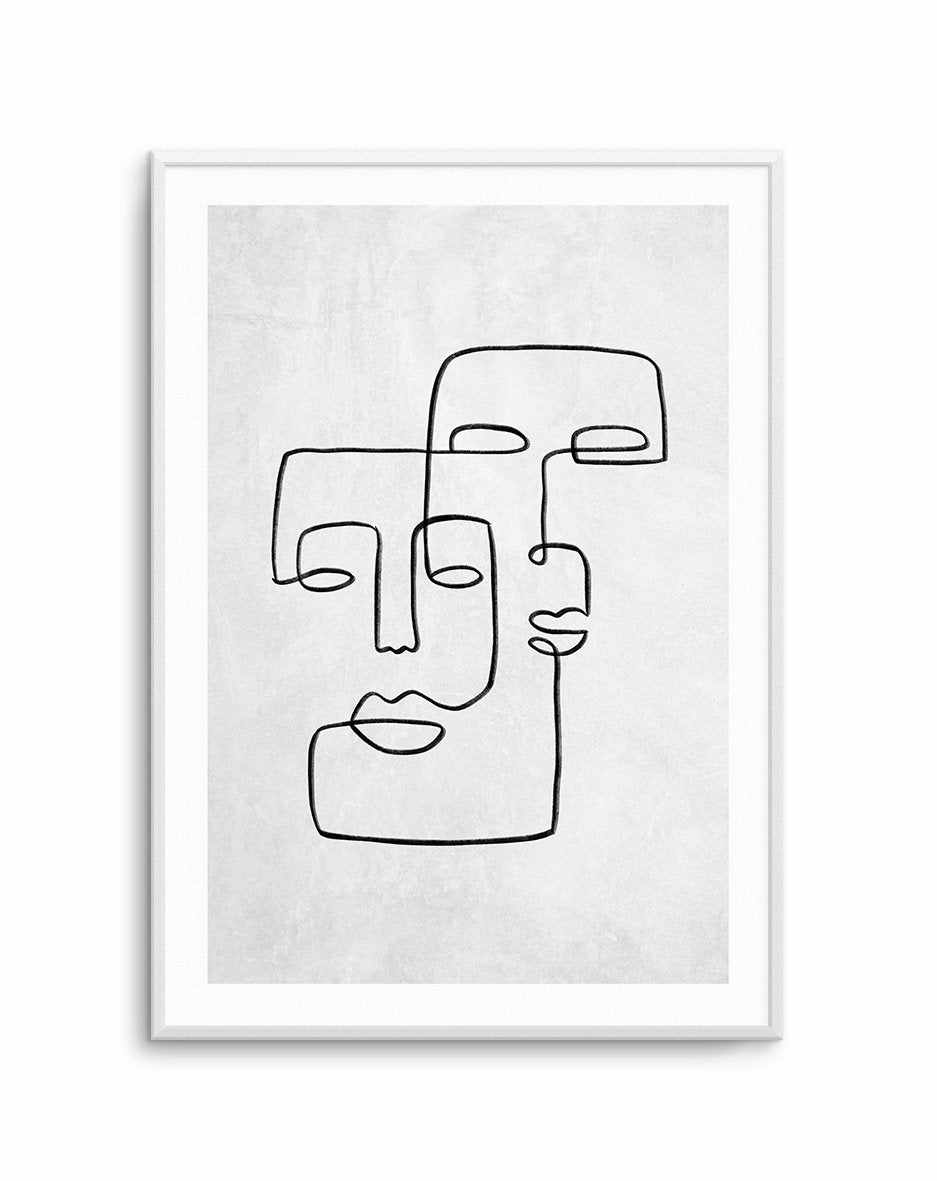 Abstract Faces II | On Concrete Art Print-PRINT-Olive et Oriel-Olive et Oriel-A5 | 5.8" x 8.3" | 14.8 x 21cm-Unframed Art Print-With White Border-Buy-Australian-Art-Prints-Online-with-Olive-et-Oriel-Your-Artwork-Specialists-Austrailia-Decorate-With-Coastal-Photo-Wall-Art-Prints-From-Our-Beach-House-Artwork-Collection-Fine-Poster-and-Framed-Artwork