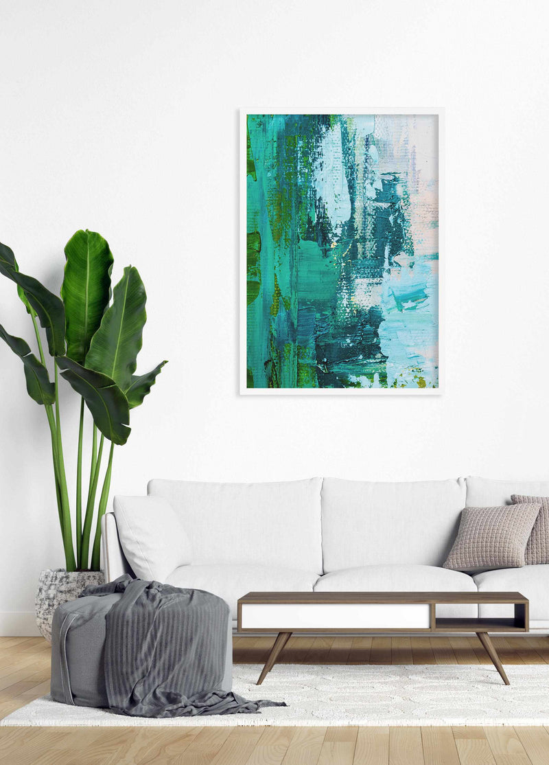 Abstract Green Acrylic I Art Print-PRINT-Olive et Oriel-Olive et Oriel-Buy-Australian-Art-Prints-Online-with-Olive-et-Oriel-Your-Artwork-Specialists-Austrailia-Decorate-With-Coastal-Photo-Wall-Art-Prints-From-Our-Beach-House-Artwork-Collection-Fine-Poster-and-Framed-Artwork