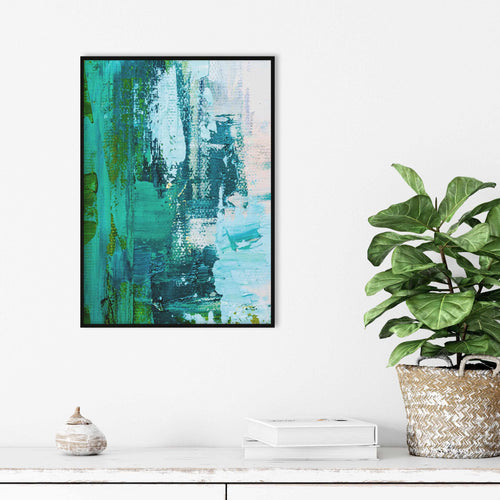 Abstract Green Acrylic I Art Print-PRINT-Olive et Oriel-Olive et Oriel-Buy-Australian-Art-Prints-Online-with-Olive-et-Oriel-Your-Artwork-Specialists-Austrailia-Decorate-With-Coastal-Photo-Wall-Art-Prints-From-Our-Beach-House-Artwork-Collection-Fine-Poster-and-Framed-Artwork
