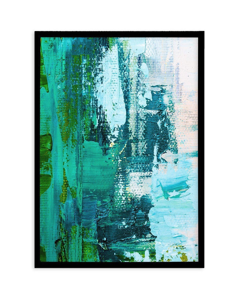 Abstract Green Acrylic I Art Print-PRINT-Olive et Oriel-Olive et Oriel-A4 | 8.3" x 11.7" | 21 x 29.7cm-Black-With White Border-Buy-Australian-Art-Prints-Online-with-Olive-et-Oriel-Your-Artwork-Specialists-Austrailia-Decorate-With-Coastal-Photo-Wall-Art-Prints-From-Our-Beach-House-Artwork-Collection-Fine-Poster-and-Framed-Artwork