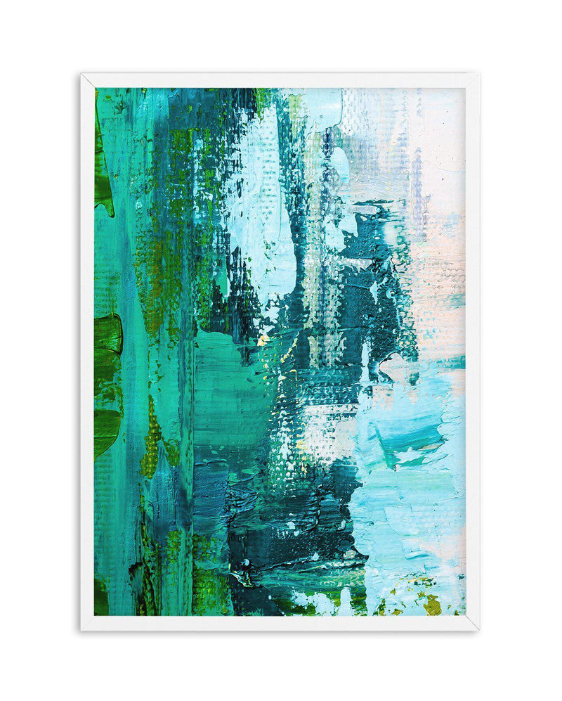 Abstract Green Acrylic I Art Print-PRINT-Olive et Oriel-Olive et Oriel-A4 | 8.3" x 11.7" | 21 x 29.7cm-White-With White Border-Buy-Australian-Art-Prints-Online-with-Olive-et-Oriel-Your-Artwork-Specialists-Austrailia-Decorate-With-Coastal-Photo-Wall-Art-Prints-From-Our-Beach-House-Artwork-Collection-Fine-Poster-and-Framed-Artwork