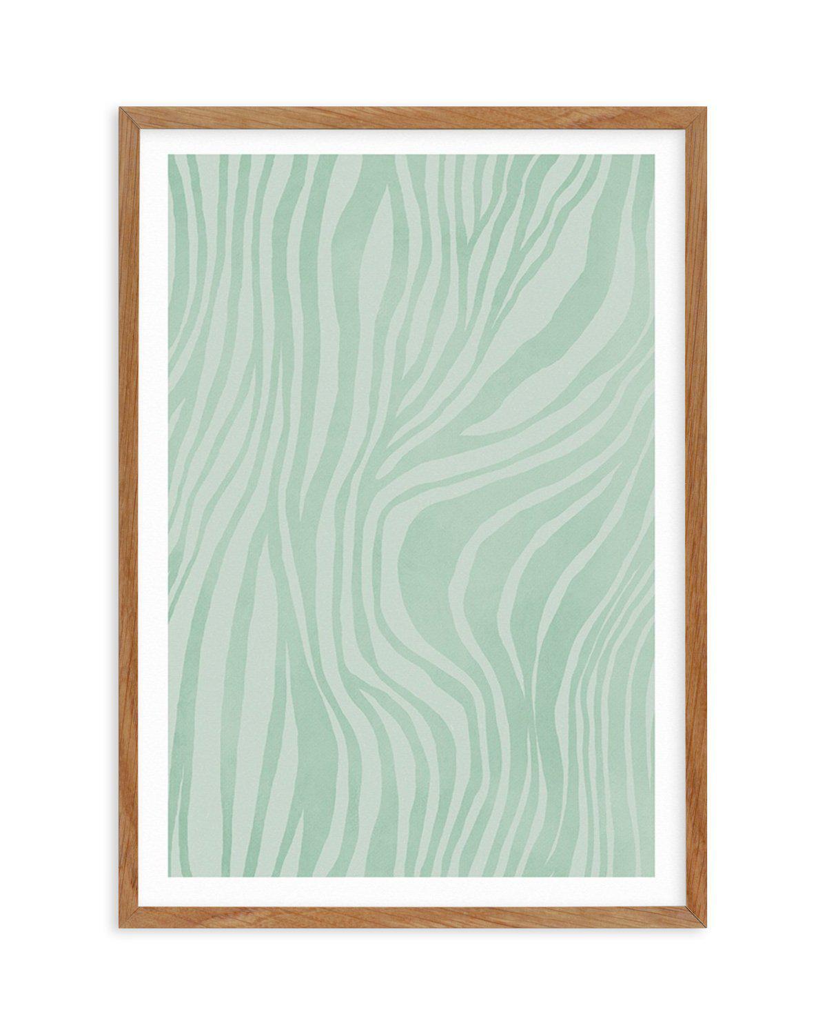 Abstract Green Lines Art Print-PRINT-Olive et Oriel-Olive et Oriel-50x70 cm | 19.6" x 27.5"-Walnut-With White Border-Buy-Australian-Art-Prints-Online-with-Olive-et-Oriel-Your-Artwork-Specialists-Austrailia-Decorate-With-Coastal-Photo-Wall-Art-Prints-From-Our-Beach-House-Artwork-Collection-Fine-Poster-and-Framed-Artwork