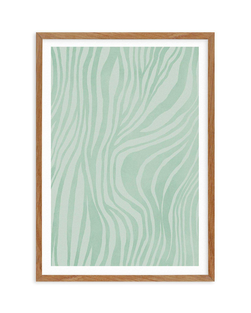 Abstract Green Lines Art Print-PRINT-Olive et Oriel-Olive et Oriel-50x70 cm | 19.6" x 27.5"-Walnut-With White Border-Buy-Australian-Art-Prints-Online-with-Olive-et-Oriel-Your-Artwork-Specialists-Austrailia-Decorate-With-Coastal-Photo-Wall-Art-Prints-From-Our-Beach-House-Artwork-Collection-Fine-Poster-and-Framed-Artwork
