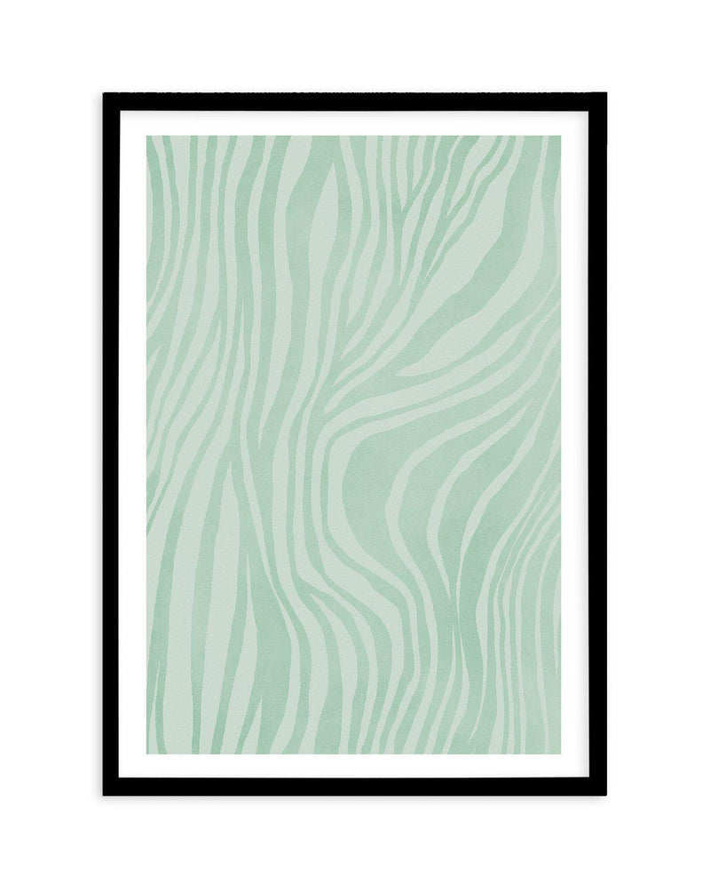 Abstract Green Lines Art Print-PRINT-Olive et Oriel-Olive et Oriel-A4 | 8.3" x 11.7" | 21 x 29.7cm-Black-With White Border-Buy-Australian-Art-Prints-Online-with-Olive-et-Oriel-Your-Artwork-Specialists-Austrailia-Decorate-With-Coastal-Photo-Wall-Art-Prints-From-Our-Beach-House-Artwork-Collection-Fine-Poster-and-Framed-Artwork