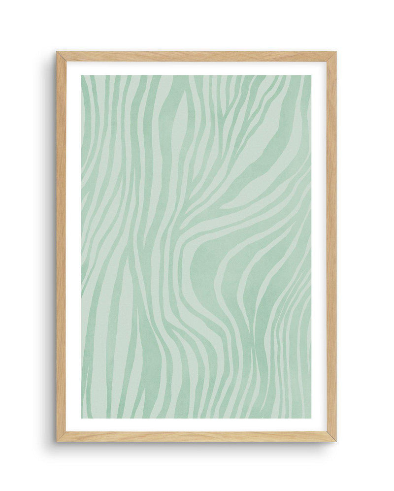 Abstract Green Lines Art Print-PRINT-Olive et Oriel-Olive et Oriel-A4 | 8.3" x 11.7" | 21 x 29.7cm-Oak-With White Border-Buy-Australian-Art-Prints-Online-with-Olive-et-Oriel-Your-Artwork-Specialists-Austrailia-Decorate-With-Coastal-Photo-Wall-Art-Prints-From-Our-Beach-House-Artwork-Collection-Fine-Poster-and-Framed-Artwork