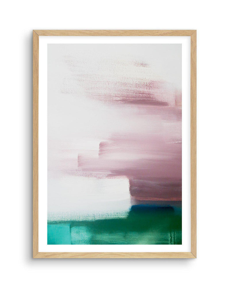 Abstract Green & Pink Painting Art Print-PRINT-Olive et Oriel-Olive et Oriel-A4 | 8.3" x 11.7" | 21 x 29.7cm-Oak-With White Border-Buy-Australian-Art-Prints-Online-with-Olive-et-Oriel-Your-Artwork-Specialists-Austrailia-Decorate-With-Coastal-Photo-Wall-Art-Prints-From-Our-Beach-House-Artwork-Collection-Fine-Poster-and-Framed-Artwork