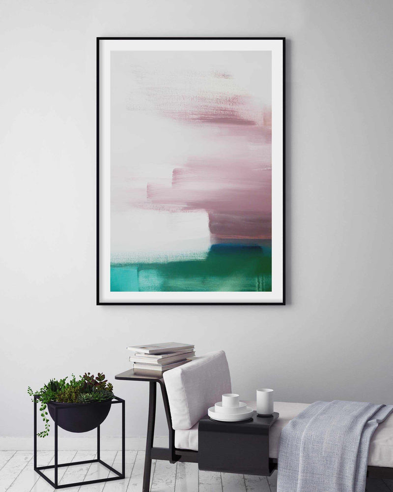 Abstract Green & Pink Painting Art Print-PRINT-Olive et Oriel-Olive et Oriel-Buy-Australian-Art-Prints-Online-with-Olive-et-Oriel-Your-Artwork-Specialists-Austrailia-Decorate-With-Coastal-Photo-Wall-Art-Prints-From-Our-Beach-House-Artwork-Collection-Fine-Poster-and-Framed-Artwork