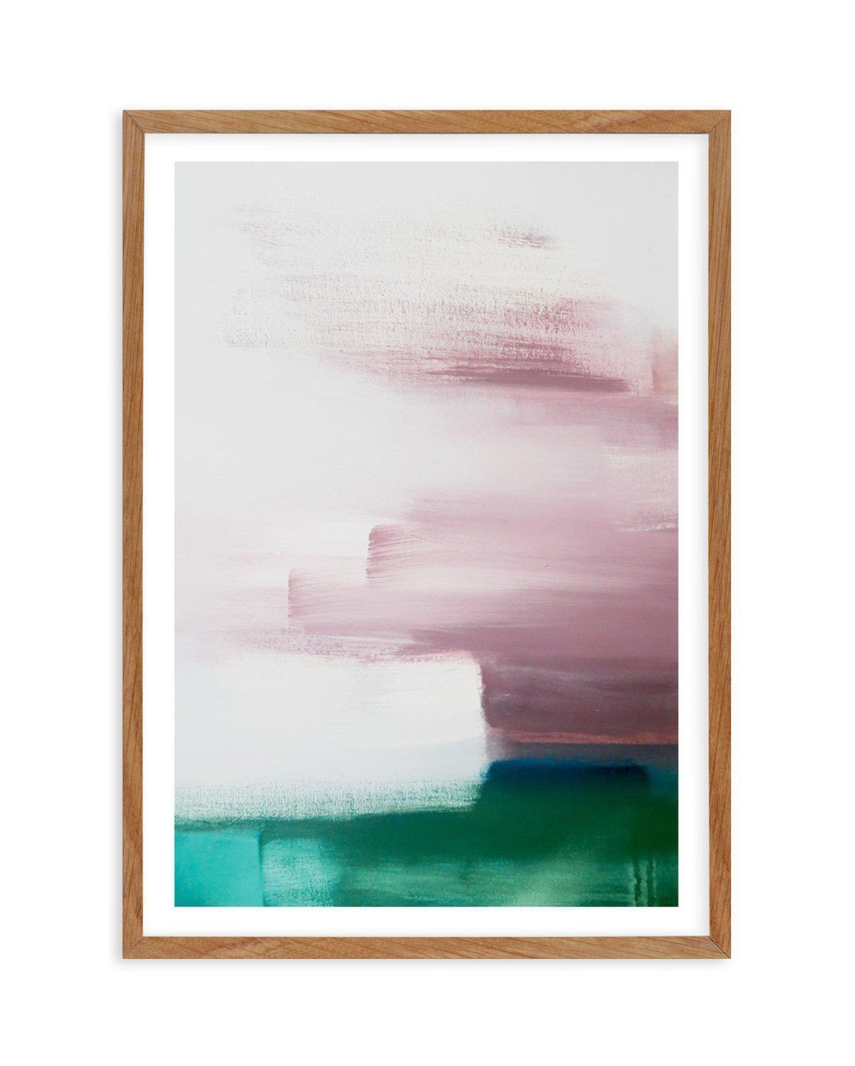 Abstract Green & Pink Painting Art Print-PRINT-Olive et Oriel-Olive et Oriel-50x70 cm | 19.6" x 27.5"-Walnut-With White Border-Buy-Australian-Art-Prints-Online-with-Olive-et-Oriel-Your-Artwork-Specialists-Austrailia-Decorate-With-Coastal-Photo-Wall-Art-Prints-From-Our-Beach-House-Artwork-Collection-Fine-Poster-and-Framed-Artwork