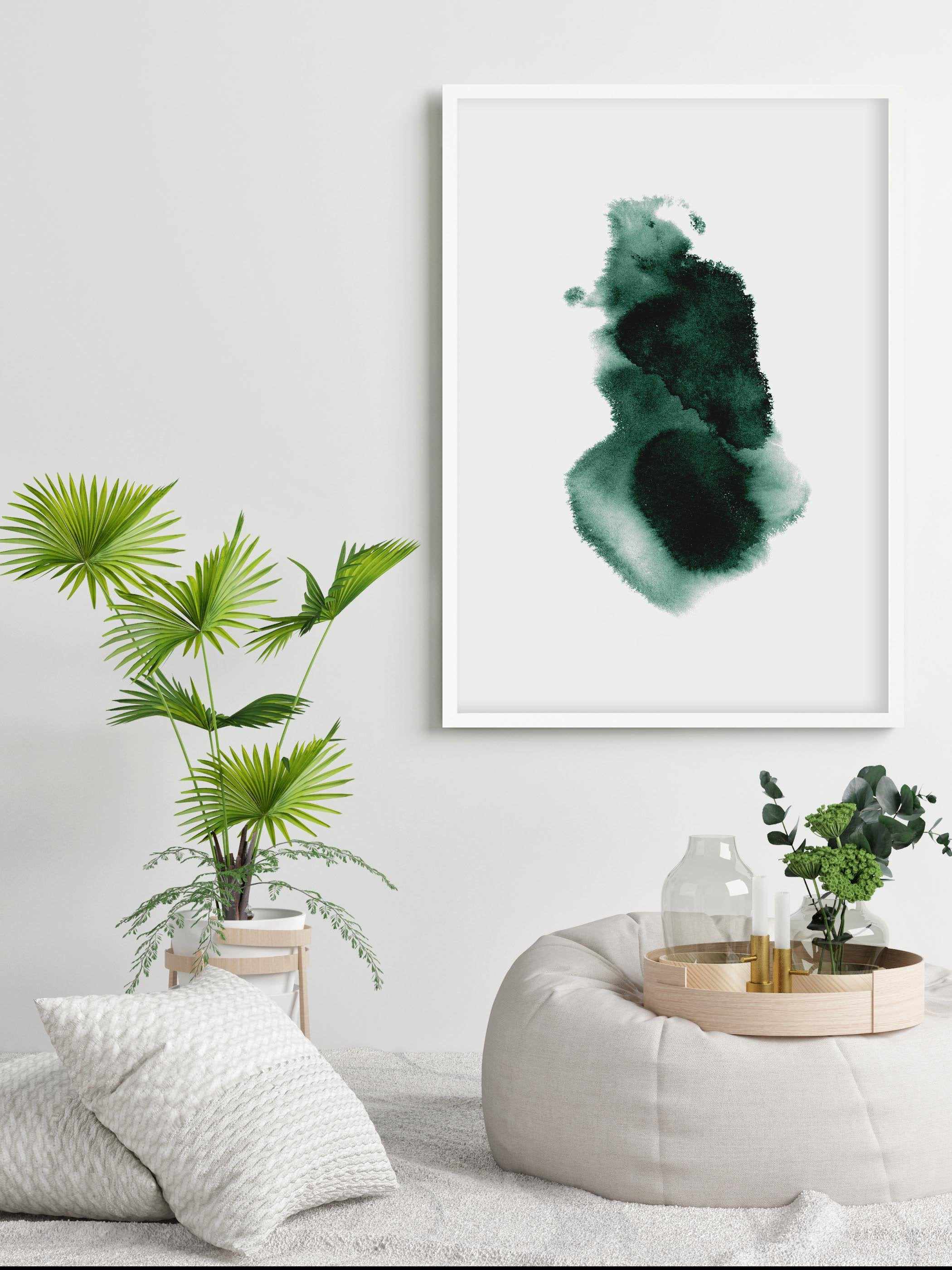 Abstract Green Watercolour I Art Print-PRINT-Olive et Oriel-Olive et Oriel-Buy-Australian-Art-Prints-Online-with-Olive-et-Oriel-Your-Artwork-Specialists-Austrailia-Decorate-With-Coastal-Photo-Wall-Art-Prints-From-Our-Beach-House-Artwork-Collection-Fine-Poster-and-Framed-Artwork