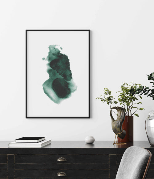 Abstract Green Watercolour I Art Print-PRINT-Olive et Oriel-Olive et Oriel-Buy-Australian-Art-Prints-Online-with-Olive-et-Oriel-Your-Artwork-Specialists-Austrailia-Decorate-With-Coastal-Photo-Wall-Art-Prints-From-Our-Beach-House-Artwork-Collection-Fine-Poster-and-Framed-Artwork