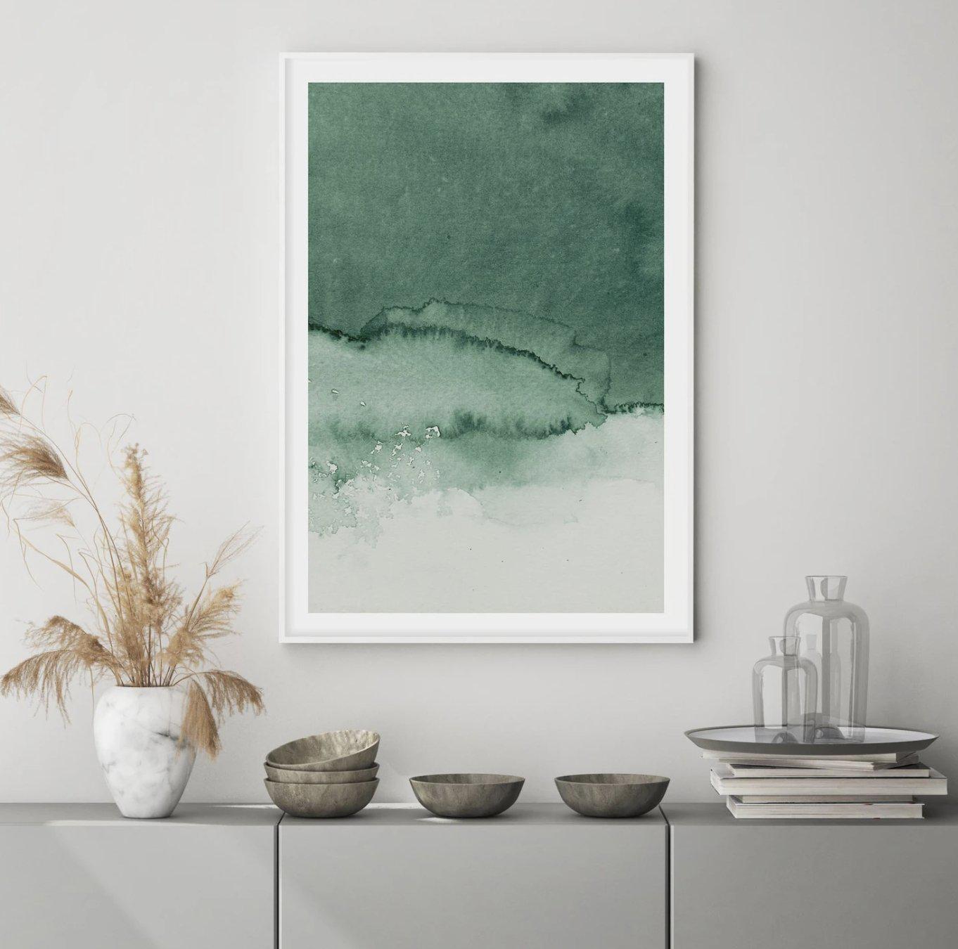 Abstract Green Watercolour III Art Print-PRINT-Olive et Oriel-Olive et Oriel-Buy-Australian-Art-Prints-Online-with-Olive-et-Oriel-Your-Artwork-Specialists-Austrailia-Decorate-With-Coastal-Photo-Wall-Art-Prints-From-Our-Beach-House-Artwork-Collection-Fine-Poster-and-Framed-Artwork