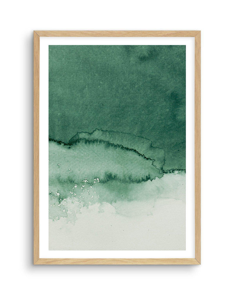Abstract Green Watercolour III Art Print-PRINT-Olive et Oriel-Olive et Oriel-A4 | 8.3" x 11.7" | 21 x 29.7cm-Oak-With White Border-Buy-Australian-Art-Prints-Online-with-Olive-et-Oriel-Your-Artwork-Specialists-Austrailia-Decorate-With-Coastal-Photo-Wall-Art-Prints-From-Our-Beach-House-Artwork-Collection-Fine-Poster-and-Framed-Artwork