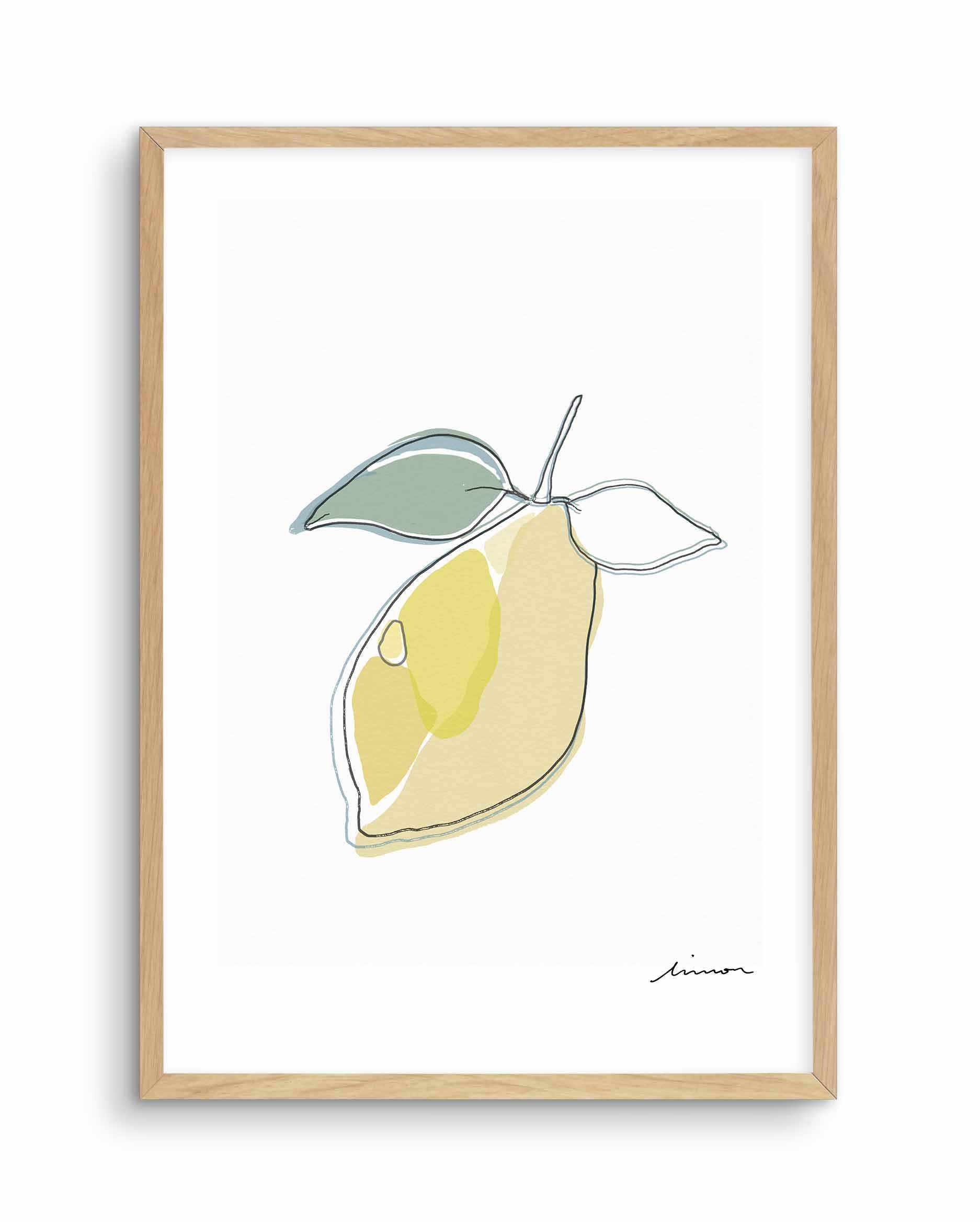 Abstract Limone Art Print-PRINT-Olive et Oriel-Olive et Oriel-A4 | 8.3" x 11.7" | 21 x 29.7cm-Oak-With White Border-Buy-Australian-Art-Prints-Online-with-Olive-et-Oriel-Your-Artwork-Specialists-Austrailia-Decorate-With-Coastal-Photo-Wall-Art-Prints-From-Our-Beach-House-Artwork-Collection-Fine-Poster-and-Framed-Artwork