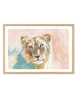 Abstract Lioness Art Print-PRINT-Olive et Oriel-PI Creative Contract 2-A5 | 5.8" x 8.3" | 14.8 x 21cm-Oak-With White Border-Buy-Australian-Art-Prints-Online-with-Olive-et-Oriel-Your-Artwork-Specialists-Austrailia-Decorate-With-Coastal-Photo-Wall-Art-Prints-From-Our-Beach-House-Artwork-Collection-Fine-Poster-and-Framed-Artwork