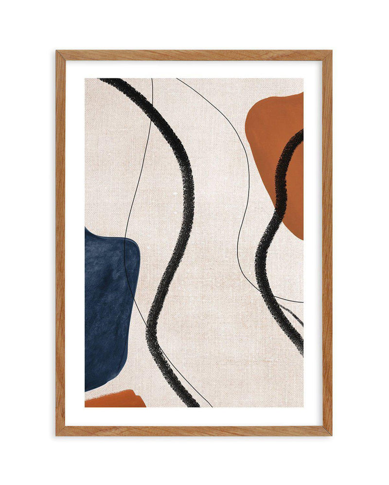 Abstract on Linen II Art Print-PRINT-Olive et Oriel-Olive et Oriel-50x70 cm | 19.6" x 27.5"-Walnut-With White Border-Buy-Australian-Art-Prints-Online-with-Olive-et-Oriel-Your-Artwork-Specialists-Austrailia-Decorate-With-Coastal-Photo-Wall-Art-Prints-From-Our-Beach-House-Artwork-Collection-Fine-Poster-and-Framed-Artwork