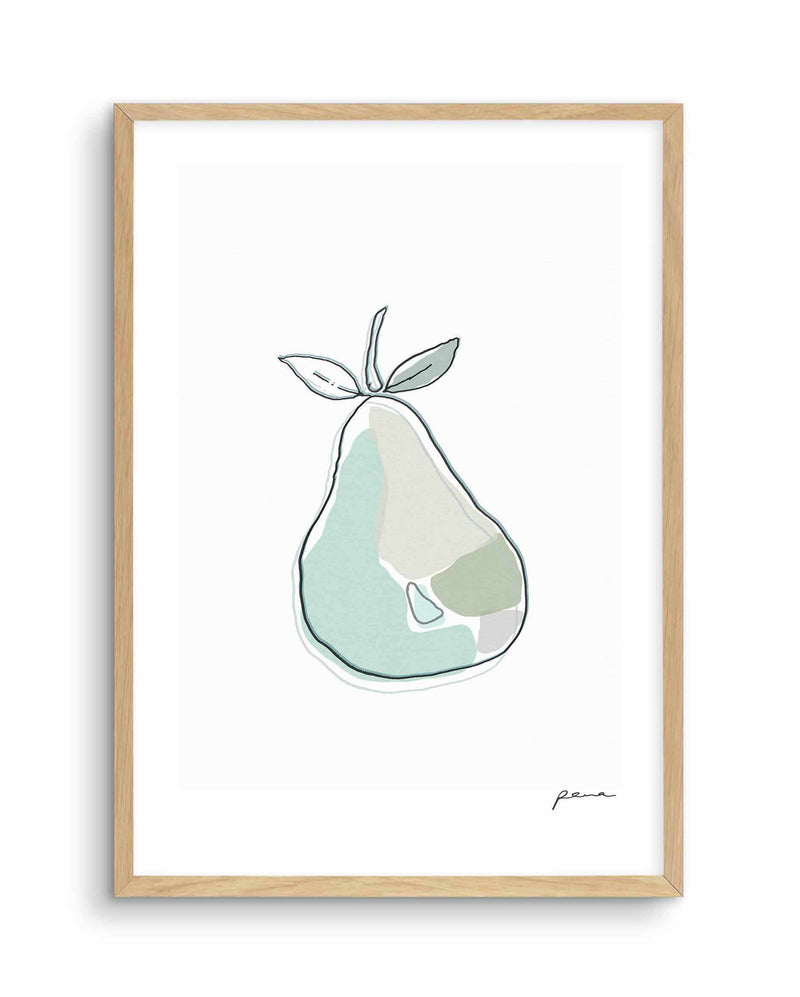 Abstract Pear Art Print-PRINT-Olive et Oriel-Olive et Oriel-A5 | 5.8" x 8.3" | 14.8 x 21cm-Oak-With White Border-Buy-Australian-Art-Prints-Online-with-Olive-et-Oriel-Your-Artwork-Specialists-Austrailia-Decorate-With-Coastal-Photo-Wall-Art-Prints-From-Our-Beach-House-Artwork-Collection-Fine-Poster-and-Framed-Artwork