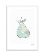 Abstract Pear Art Print-PRINT-Olive et Oriel-Olive et Oriel-A5 | 5.8" x 8.3" | 14.8 x 21cm-White-With White Border-Buy-Australian-Art-Prints-Online-with-Olive-et-Oriel-Your-Artwork-Specialists-Austrailia-Decorate-With-Coastal-Photo-Wall-Art-Prints-From-Our-Beach-House-Artwork-Collection-Fine-Poster-and-Framed-Artwork