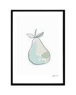 Abstract Pear Art Print-PRINT-Olive et Oriel-Olive et Oriel-A5 | 5.8" x 8.3" | 14.8 x 21cm-Black-With White Border-Buy-Australian-Art-Prints-Online-with-Olive-et-Oriel-Your-Artwork-Specialists-Austrailia-Decorate-With-Coastal-Photo-Wall-Art-Prints-From-Our-Beach-House-Artwork-Collection-Fine-Poster-and-Framed-Artwork