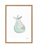 Abstract Pear Art Print-PRINT-Olive et Oriel-Olive et Oriel-50x70 cm | 19.6" x 27.5"-Walnut-With White Border-Buy-Australian-Art-Prints-Online-with-Olive-et-Oriel-Your-Artwork-Specialists-Austrailia-Decorate-With-Coastal-Photo-Wall-Art-Prints-From-Our-Beach-House-Artwork-Collection-Fine-Poster-and-Framed-Artwork
