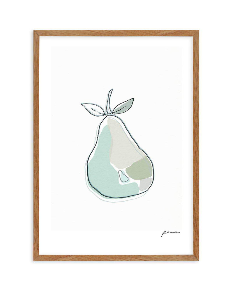 Abstract Pear Art Print-PRINT-Olive et Oriel-Olive et Oriel-50x70 cm | 19.6" x 27.5"-Walnut-With White Border-Buy-Australian-Art-Prints-Online-with-Olive-et-Oriel-Your-Artwork-Specialists-Austrailia-Decorate-With-Coastal-Photo-Wall-Art-Prints-From-Our-Beach-House-Artwork-Collection-Fine-Poster-and-Framed-Artwork