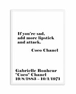 Add More Lipstick - Coco Chanel Art Print-PRINT-Olive et Oriel-Olive et Oriel-A5 | 5.8" x 8.3" | 14.8 x 21cm-White-With White Border-Buy-Australian-Art-Prints-Online-with-Olive-et-Oriel-Your-Artwork-Specialists-Austrailia-Decorate-With-Coastal-Photo-Wall-Art-Prints-From-Our-Beach-House-Artwork-Collection-Fine-Poster-and-Framed-Artwork