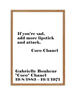 Add More Lipstick - Coco Chanel Art Print-PRINT-Olive et Oriel-Olive et Oriel-50x70 cm | 19.6" x 27.5"-Walnut-With White Border-Buy-Australian-Art-Prints-Online-with-Olive-et-Oriel-Your-Artwork-Specialists-Austrailia-Decorate-With-Coastal-Photo-Wall-Art-Prints-From-Our-Beach-House-Artwork-Collection-Fine-Poster-and-Framed-Artwork