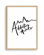 Adventure Awaits Art Print-PRINT-Olive et Oriel-Olive et Oriel-A4 | 8.3" x 11.7" | 21 x 29.7cm-Oak-With White Border-Buy-Australian-Art-Prints-Online-with-Olive-et-Oriel-Your-Artwork-Specialists-Austrailia-Decorate-With-Coastal-Photo-Wall-Art-Prints-From-Our-Beach-House-Artwork-Collection-Fine-Poster-and-Framed-Artwork