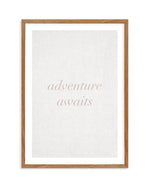 Adventure Awaits on Linen | 3 Colour Options Art Print-PRINT-Olive et Oriel-Olive et Oriel-50x70 cm | 19.6" x 27.5"-Walnut-With White Border-Buy-Australian-Art-Prints-Online-with-Olive-et-Oriel-Your-Artwork-Specialists-Austrailia-Decorate-With-Coastal-Photo-Wall-Art-Prints-From-Our-Beach-House-Artwork-Collection-Fine-Poster-and-Framed-Artwork