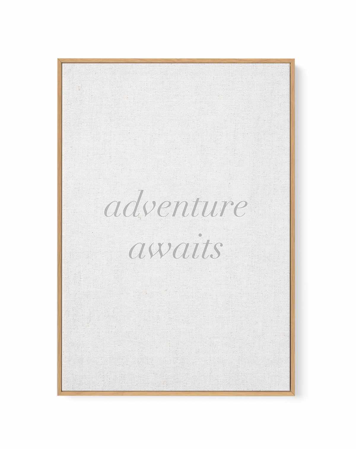 Adventure Awaits on Linen | 3 Colour Options | Framed Canvas-CANVAS-You can shop wall art online with Olive et Oriel for everything from abstract art to fun kids wall art. Our beautiful modern art prints and canvas art are available from large canvas prints to wall art paintings and our proudly Australian artwork collection offers only the highest quality framed large wall art and canvas art Australia - You can buy fashion photography prints or Hampton print posters and paintings on canvas from 