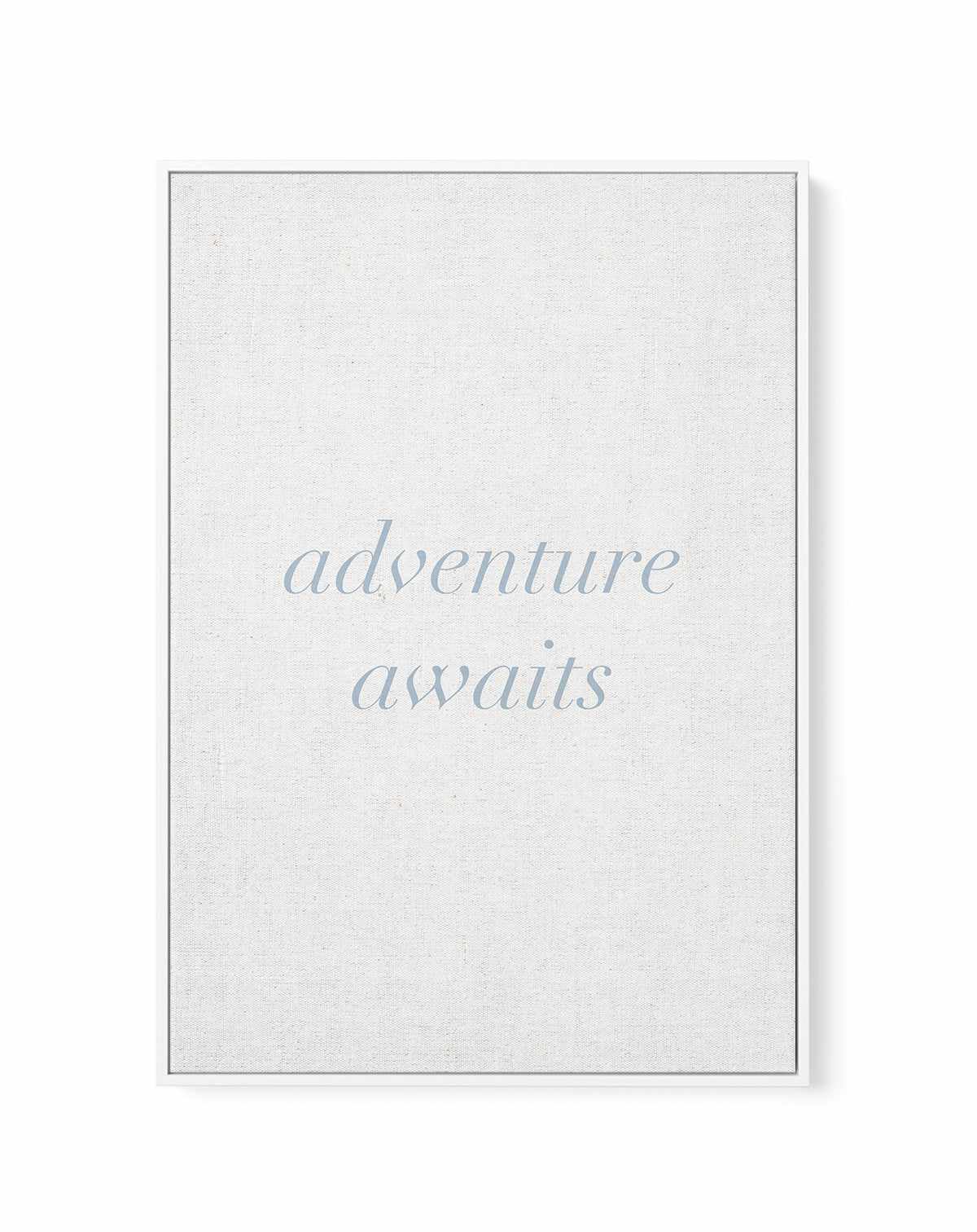 Adventure Awaits on Linen | 3 Colour Options | Framed Canvas-CANVAS-You can shop wall art online with Olive et Oriel for everything from abstract art to fun kids wall art. Our beautiful modern art prints and canvas art are available from large canvas prints to wall art paintings and our proudly Australian artwork collection offers only the highest quality framed large wall art and canvas art Australia - You can buy fashion photography prints or Hampton print posters and paintings on canvas from 