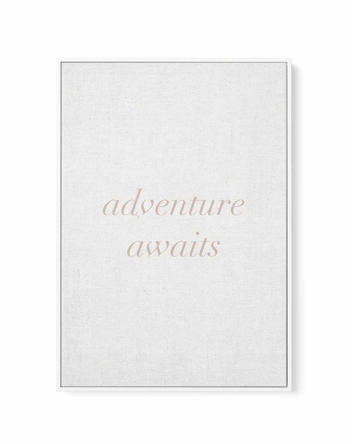 Adventure Awaits on Linen | 3 Colour Options | Framed Canvas-CANVAS-You can shop wall art online with Olive et Oriel for everything from abstract art to fun kids wall art. Our beautiful modern art prints and canvas art are available from large canvas prints to wall art paintings and our proudly Australian artwork collection offers only the highest quality framed large wall art and canvas art Australia - You can buy fashion photography prints or Hampton print posters and paintings on canvas from 