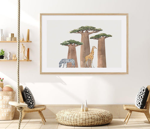 African Landscape | Watercolor Art Print-PRINT-Olive et Oriel-Olive et Oriel-Buy-Australian-Art-Prints-Online-with-Olive-et-Oriel-Your-Artwork-Specialists-Austrailia-Decorate-With-Coastal-Photo-Wall-Art-Prints-From-Our-Beach-House-Artwork-Collection-Fine-Poster-and-Framed-Artwork