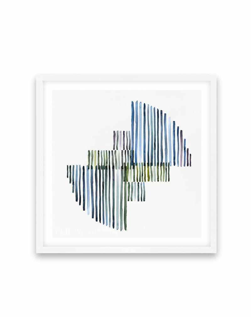 Agua Stripes I Square Art Print