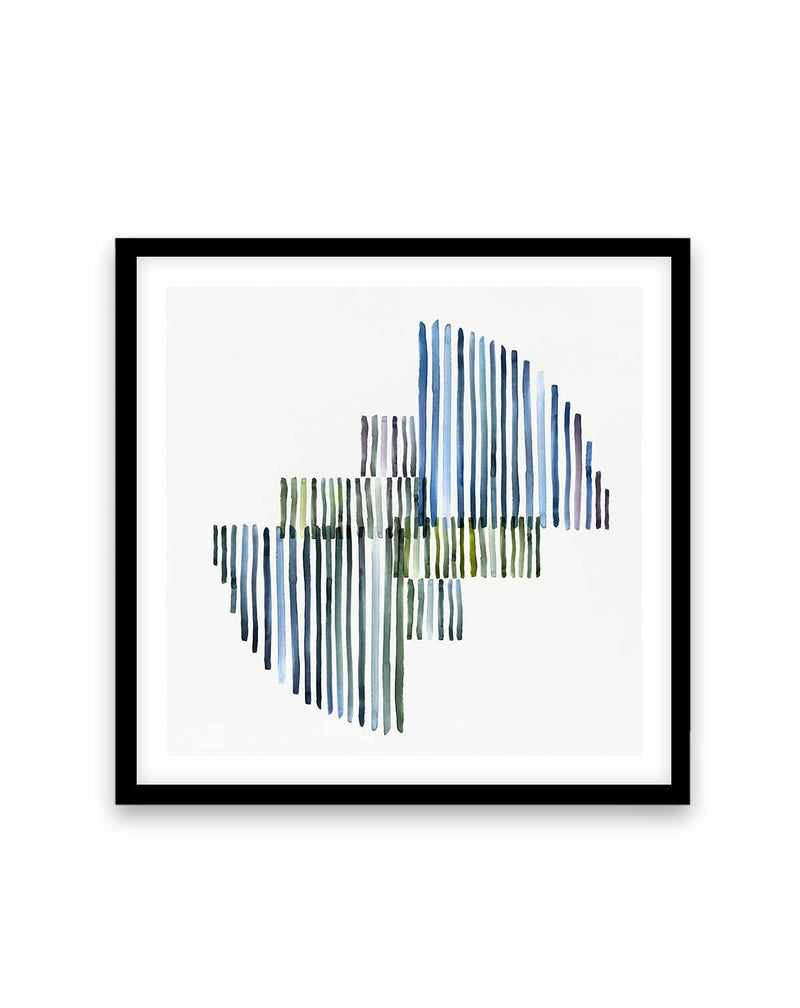 Agua Stripes I Square Art Print